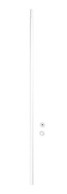 Tringle de douche télescopique de 110 à 185 cm blanche, diamètre 20 mm