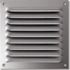Grille à persiennes aluminium anodisé avec moustiquaire 100 x 100 mm AUTOGYRE