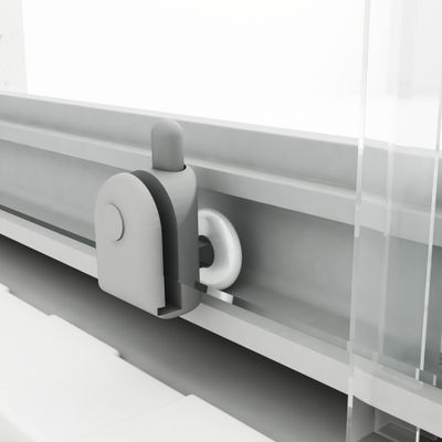 Roulettes simples chromées haut et bas porte de douche 6 mm - OCEA