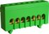 Bornier terre vert 7 trous sur rail DIN - Batilec