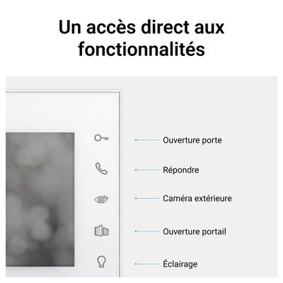 Visiophone connecté WiFi écran 7 pouces blanc avec platine  - Easykit with Netatmo LEGRAND