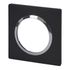 Plaque de finition 1 poste carrée Noir et chrome - Dooxie LEGRAND