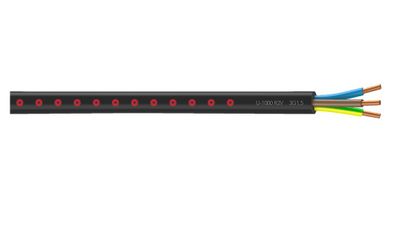Câble électrique U1000 R2V 3G1,5 mm² rigide intérieur/extérieur au mètre - NEXANS