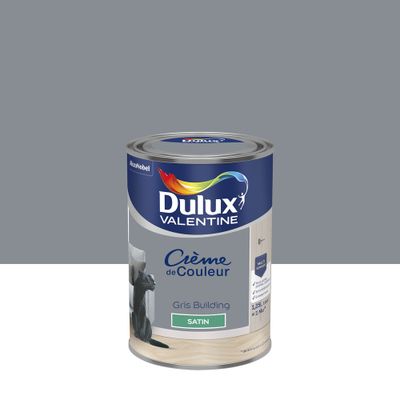 Peinture Crème de Couleur Gris Building satin 1,25 L- DULUX VALENTINE