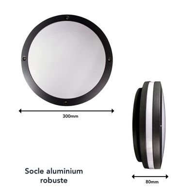 Hublot E27 Coxa gris IP54 2x23 W - TIBELEC