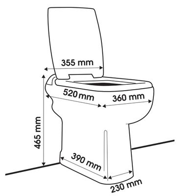 WC broyeur monobloc Moby Lux 56 cm - SETMA
