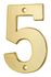 Chiffre 5 à visser hauteur 51 mm laiton THIRARD