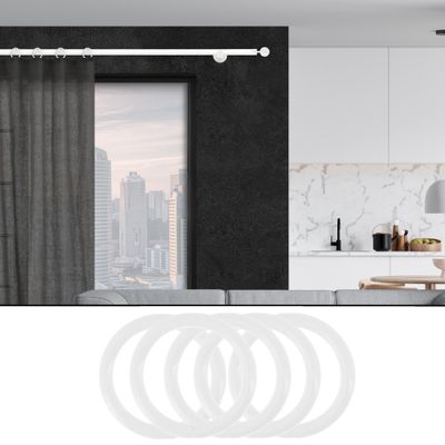 Anneaux en métal diam 52 mm Finition Blanc brillant par 10 - MOBOIS