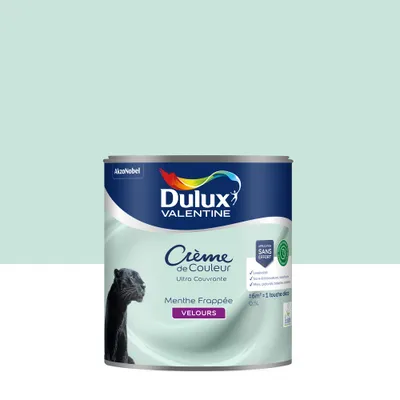 Peinture crème de couleur Menthe Frappée velours 0,5L - DULUX VALENTINE