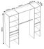 Kit de dressing LARA nebraska 200 x 200 x 45 cm + 3 tiroirs OFITRES