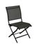 Chaise de jardin pliante ÉLÉGANCE aluminium et TPEP graphite chevrons - PROLOISIRS