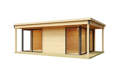 Abri de jardin en bois Domeo 15,67m² + 6,75m² LASITA MAJA Livraison à domicile incluse