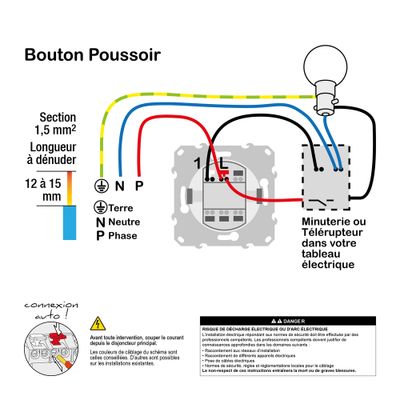 Poussoir 10 A anthracite Odace 2011 SCHNEIDER ELECTRIC