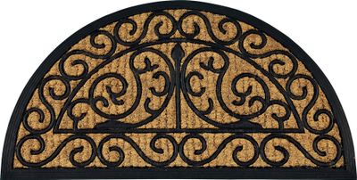 Paillasson cuba 40 x 60 cm demi-lune décor volute ID HOME