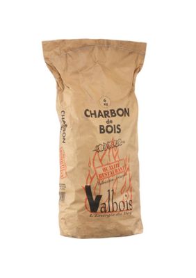 Charbon de bois 6 kg qualité restaurant VALBOIS