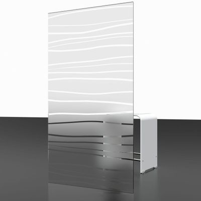 Paroi de douche à l'italienne avec déflecteur 90+30x190 cm profilé chrome verre sérigraphié mistral 5 mm NewStyle - SCHULTE