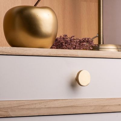 Bouton de meuble rond laiton diamètre 35 mm REI