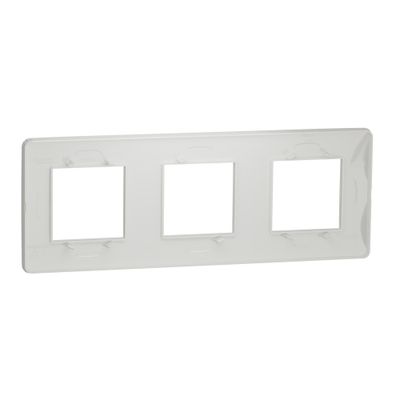 Plaque de finition 3 postes blanc- Unica studio SCHNEIDER ELECTRIC
