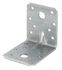 Equerre renforcée galvanisée avec nervures 70 x 70 x 55 mm