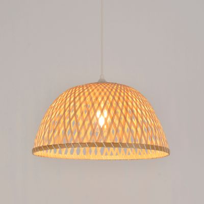 Suspension E27 60W Ø38 cm dôme bambou tressé - Kami dome COREP