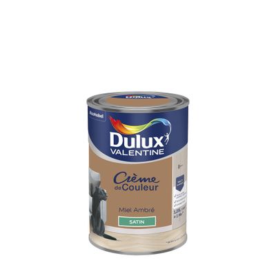 Peinture crème de couleur Miel Ambré Satin 1,25 L - DULUX VALENTINE