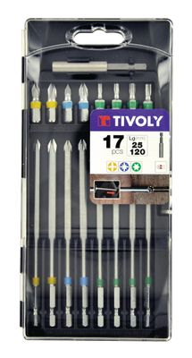 Coffret embouts de vissage extra long 17 pièces TIVOLY