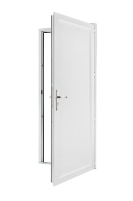 Porte de service pleine poussant gauche 200 x 80 cm grise CLOSY