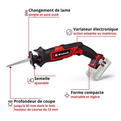 Scie sabre universelle PXC sans fil sans batterie TE-AP 18/13 - EINHELL