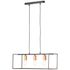 Suspension bois noir E27 3X60W ARICA - BRILLIANT
