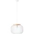 Suspension GIADA métal blanc et bois E27 Ø39 cm - BRILLIANT