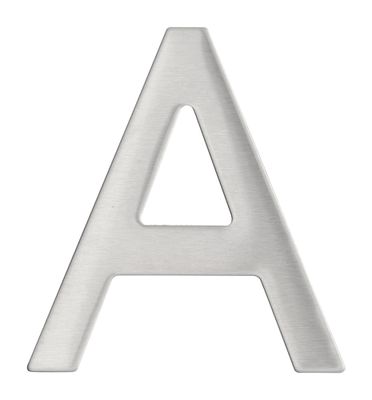 Lettre A adhésive hauteur 76 mm inox THIRARD