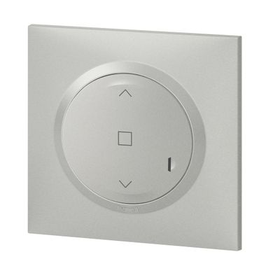 Commande volet roulant connectée sans fil + plaque Aluminium - Dooxie with Netatmo LEGRAND