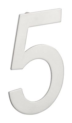 Chiffre 5 à visser hauteur 100 mm inox THIRARD