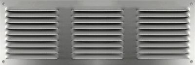 Grille d'aération rectangulaire aluminium anodisé à persienne avec moustiquaire 100 x 300 mm AUTOGYRE