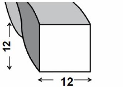 Profilé carré torsadé acier laminé à chaud verni 12 x 12 mm 2 m CQFD