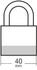 Cadenas à clé acier largeur 40 mm THIRARD