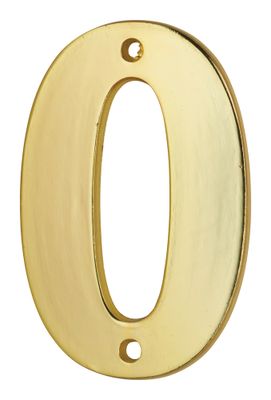 Chiffre 0 à visser hauteur 51 mm laiton THIRARD