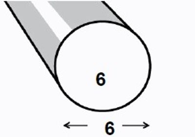 Profilé rond aluminium brut 6 mm 1 m CQFD