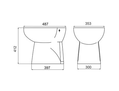 WC broyeur monobloc Moby 45 cm - SETMA
