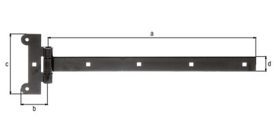 Penture festonnée 400 mm noir ALBERTS