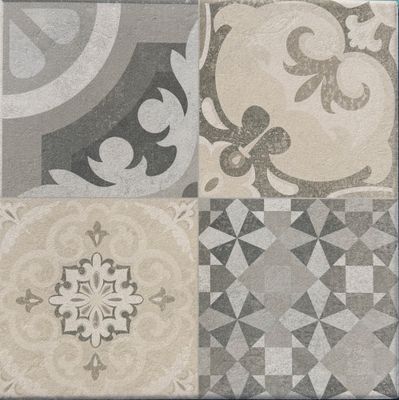 Carrelage sol intérieur effet carreaux ciment gris/beige CEMENTINA ép 7 mm 34x34 cm 1,62m²/pqt IMSO