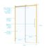 Porte de douche coulissante 120x200 cm profilé or verre transparent 6 mm Rolling - AURLANE