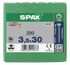 Vis tête fraisée T-star 3,5 x 30 mm par 200 SPAX