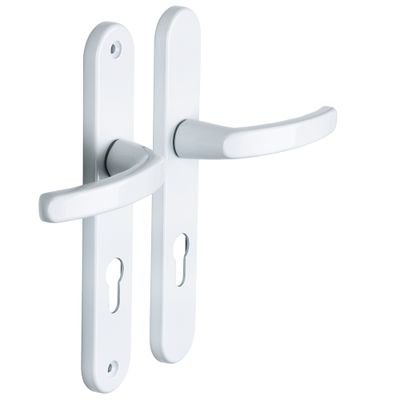 Poignées de porte Beverly blanc mat à cylindre ALPERTEC