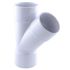 Culotte PVC femelle femelle Ø40 angle 45 blanc FITT