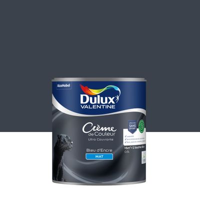 Peinture crème de couleur Bleu d'Encre mat 0,5L - DULUX VALENTINE