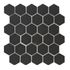 Mosaïque sol/mur intérieur hexagone noir 27 x 28 cm vendu à l'unité DISTRIMAT
