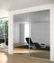 Porte de placard coulissante miroir profilé blanc 1 vantail H 2,50 m x L 0,61 m YKARIO