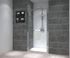 Porte de douche pivotante 100x195 cm profilé chrome verre transparent 6 mm Serenity - OCEA