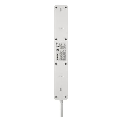 Multiprise parafoudre avec interrupteur 4 prises + 2 USB-A+C blanc - DEBFLEX